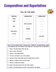 COMPARATIVES AND SUPERLATIVE ADJECTIVES