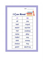 Oi/oy phonics