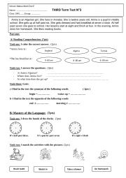 English Worksheet: DAILY ACTIVITIES