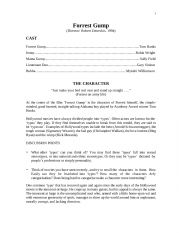 English Worksheet: Forrest Gump (Study Guide)