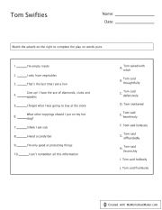 English Worksheet: Tom Swifties