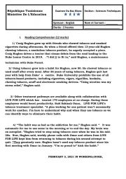 English Worksheet: term 3 test for Tunisian Bac Student