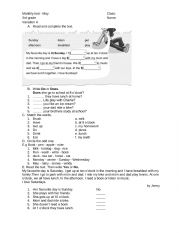English Worksheet: mini test