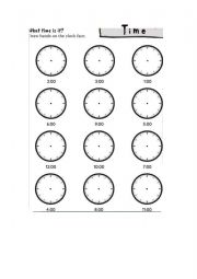 Complete the Clocks