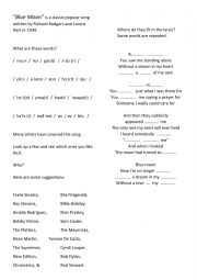 English Worksheet: Blue Moon 
