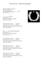 English Worksheet: Under the Symphony - Shine for you (English)
