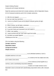 Compound and cpmplex sentences