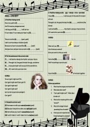 English Worksheet: Adele - Can I get it right now - Song worksheet