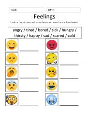 English Worksheet: Emotions and Feelings