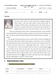 English Worksheet: end of term test n 3 for 9th form