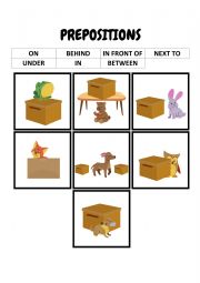 English Worksheet: PREPOSITIONS