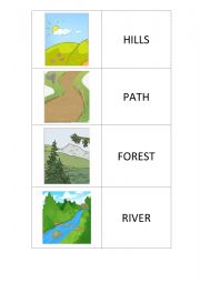English Worksheet: Nature trail - cards game (mico) - Give me Five 2 - Unit 4