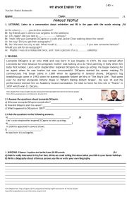 English Worksheet: English test.