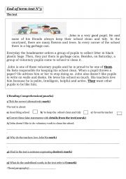 English Worksheet: full t3 test