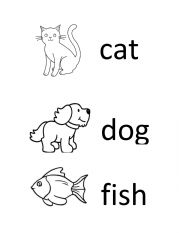 English Worksheet: Kindergarten Animals Identify and Trace