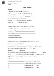 English Worksheet: ever- never