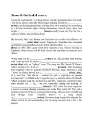 English Worksheet: Simon and Garfunkel (Information gap)