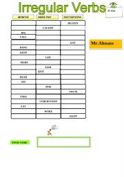 Irregular verbs Test1