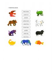 English Worksheet: Animals activity
