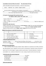 English Worksheet: Review module 4 7th form