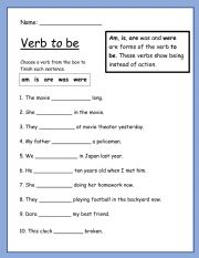 Verb to be Worksheet