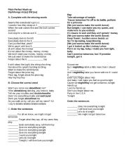 English Worksheet: Pitch Perfect Mash up  Diphthongs AI [aɪ] OW [aʊ]