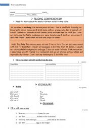 English Worksheet: Common core exam 