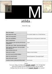 English Worksheet: Matilda - Harry Styles