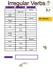 Irregular verbs Test 5