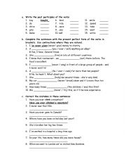 English Worksheet: Grammar Review