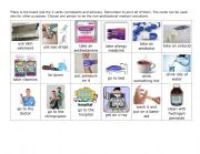 Non-professional health advice - advice cards