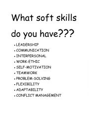 English Worksheet: What soft skills