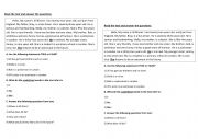 English Worksheet: Myself and Others Reading