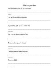 English Worksheet: making questions