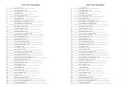 English Worksheet: Verb To Be