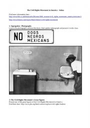 English Worksheet: civil rights movement