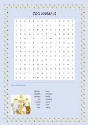 English Worksheet: Zoo animals