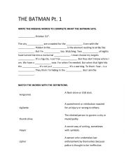 English Worksheet: The Batman