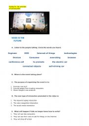 English Worksheet: Voice is the future