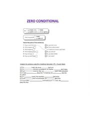 English Worksheet: Practice Zero conditional