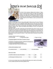 English Worksheet: HACHIKO