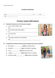 English Worksheet: Present Simple