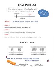 English Worksheet: PAST PERFECT