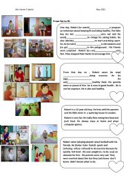 English Worksheet: From Fat to fit (Let�s keep fit)