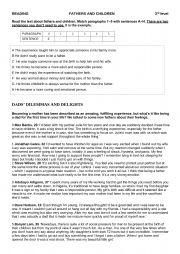 English Worksheet: READING - B1 LEVEL