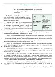 English Worksheet: Create a timeline of Irish history