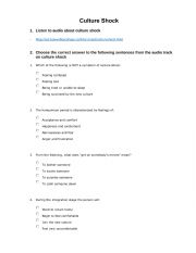 English Worksheet: Culture Shock- Canada