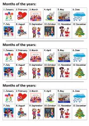English Worksheet: Months of the year