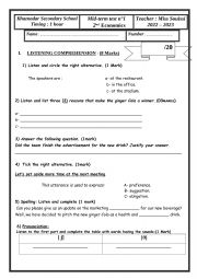 mid-term test n1 2nd economics