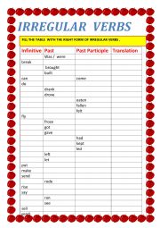 IRREGULAR VERBS